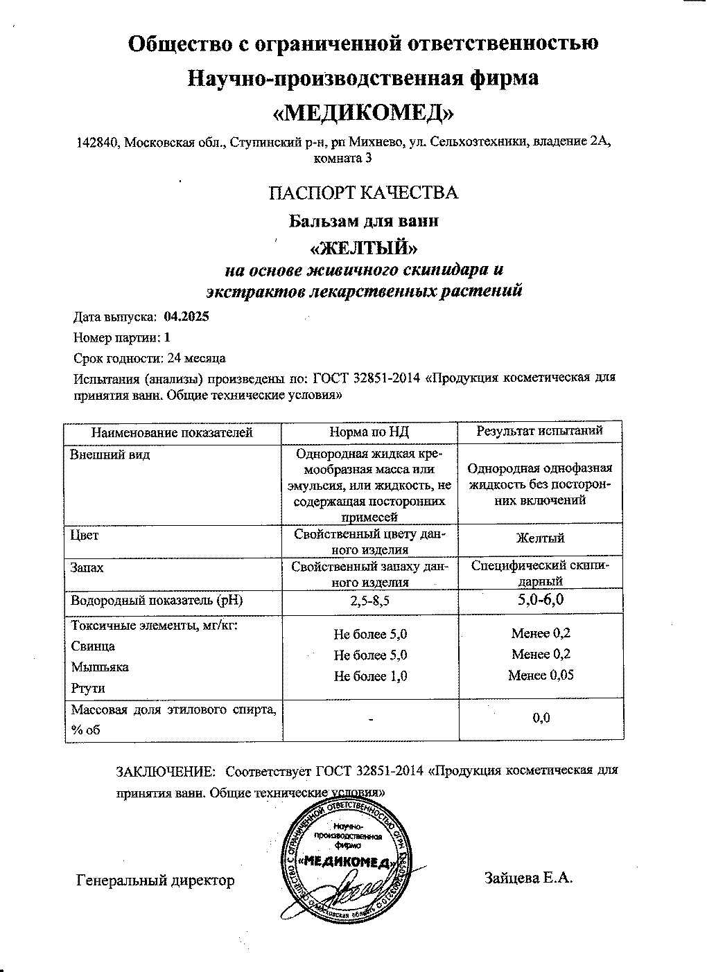 Паспорт №042025